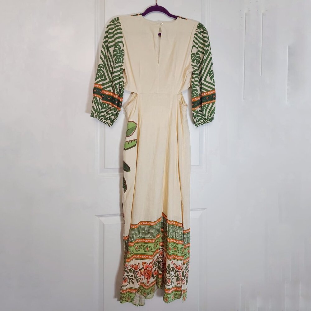 FARM rio maxi dress with cutouts and banana tree - like new - Picture 5 of 14